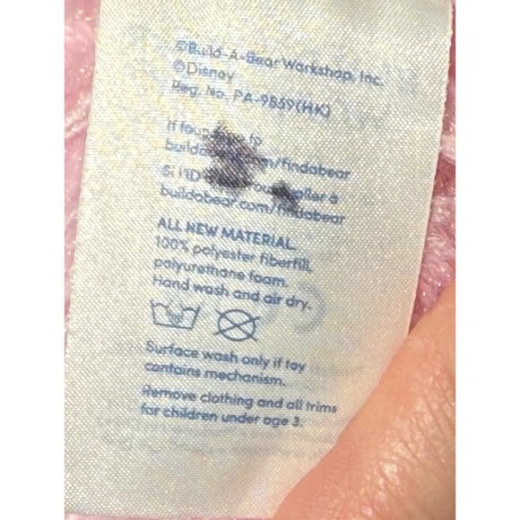 Build a Bear Sparkle Pink Disney Princess w/Crown Plush Stuffed Support Toy - Picture 14 of 16